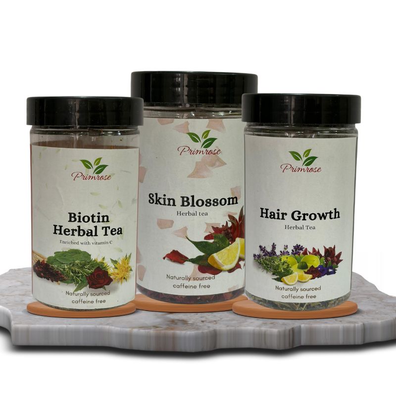 Biotin, Skin Blossom, Hair Growth Jars 