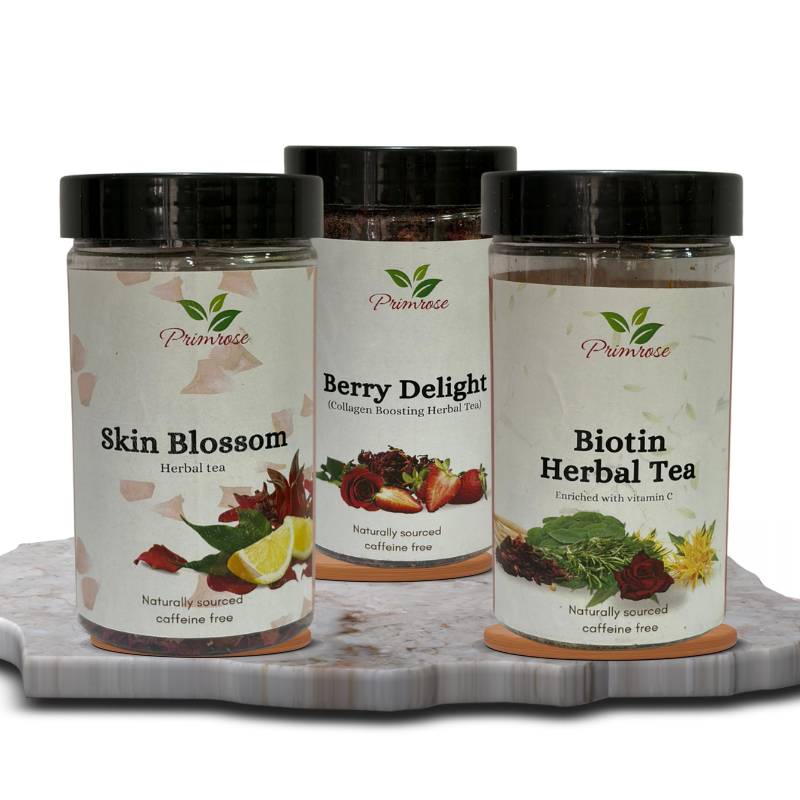  Skin Blossom, Berry Delight, Biotin Jars