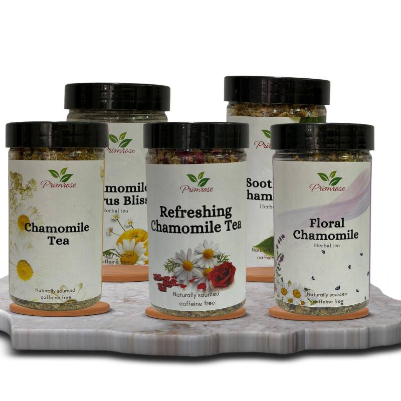Chamomile, Chamomile CB, Soothing Chamomile, Refreshing Chamomile, Floral Chamomile Jars